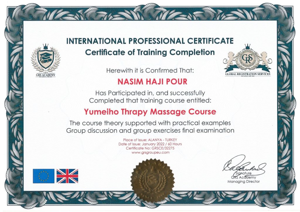 Nasim Hajipour Certificate